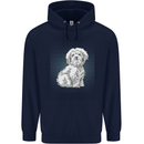 Coton de Tulear Dog Mens 80% Cotton Hoodie Navy Blue