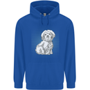 Coton de Tulear Dog Mens 80% Cotton Hoodie Royal Blue