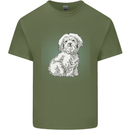 Coton de Tulear Dog Mens Cotton T-Shirt Tee Top Military Green
