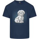 Coton de Tulear Dog Mens Cotton T-Shirt Tee Top Navy Blue