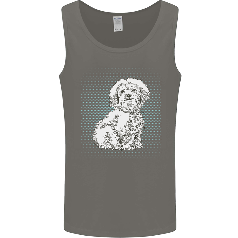 Coton de Tulear Dog Mens Vest Tank Top Charcoal