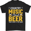 a black t - shirt that says country music and beer that's why i