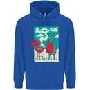 Cow BBQ Funny Grilling Food Mens 80% Cotton Hoodie Royal Blue