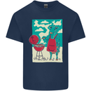 Cow BBQ Funny Grilling Food Mens Cotton T-Shirt Tee Top Navy Blue