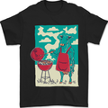 Cow BBQ Funny Grilling Food Mens T-Shirt 100% Cotton Black