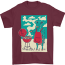 Cow BBQ Funny Grilling Food Mens T-Shirt 100% Cotton Maroon