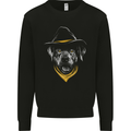 Cowboy Dog Kids Sweatshirt Jumper Black