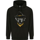 Cowboy Dog Mens 80% Cotton Hoodie Black