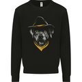 Cowboy Dog Mens Sweatshirt Jumper Black