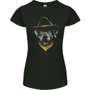 Cowboy Dog Womens Petite Cut T-Shirt Black