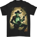 Cowboy Rock Skull Country Music Guitar Mens T-Shirt 100% Cotton BLACK