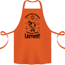 Cows Have Hooves Because They Lack Toes Cotton Apron 100% Organic Orange