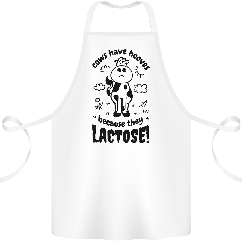 Cows Have Hooves Because They Lack Toes Cotton Apron 100% Organic White