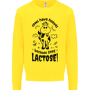 Cows Have Hooves Because They Lack Toes Kids Sweatshirt Jumper Yellow