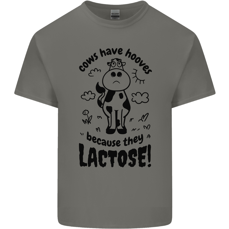 Cows Have Hooves Because They Lack Toes Mens Cotton T-Shirt Tee Top Charcoal
