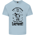 Cows Have Hooves Because They Lack Toes Mens Cotton T-Shirt Tee Top Light Blue