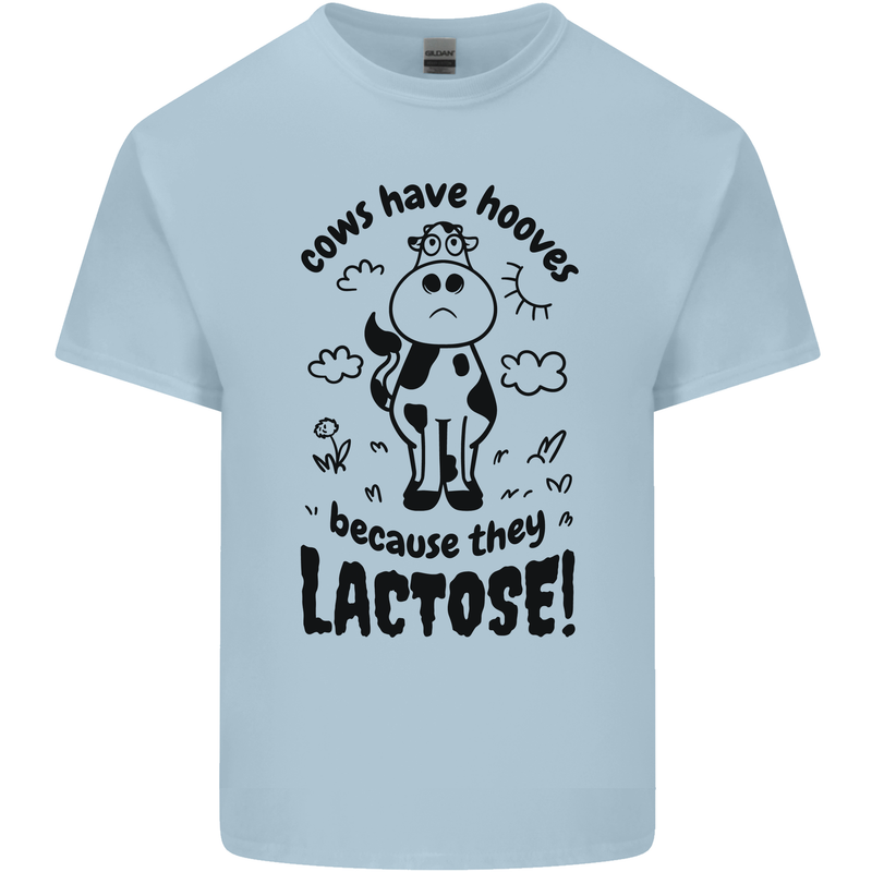 Cows Have Hooves Because They Lack Toes Mens Cotton T-Shirt Tee Top Light Blue