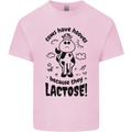 Cows Have Hooves Because They Lack Toes Mens Cotton T-Shirt Tee Top Light Pink