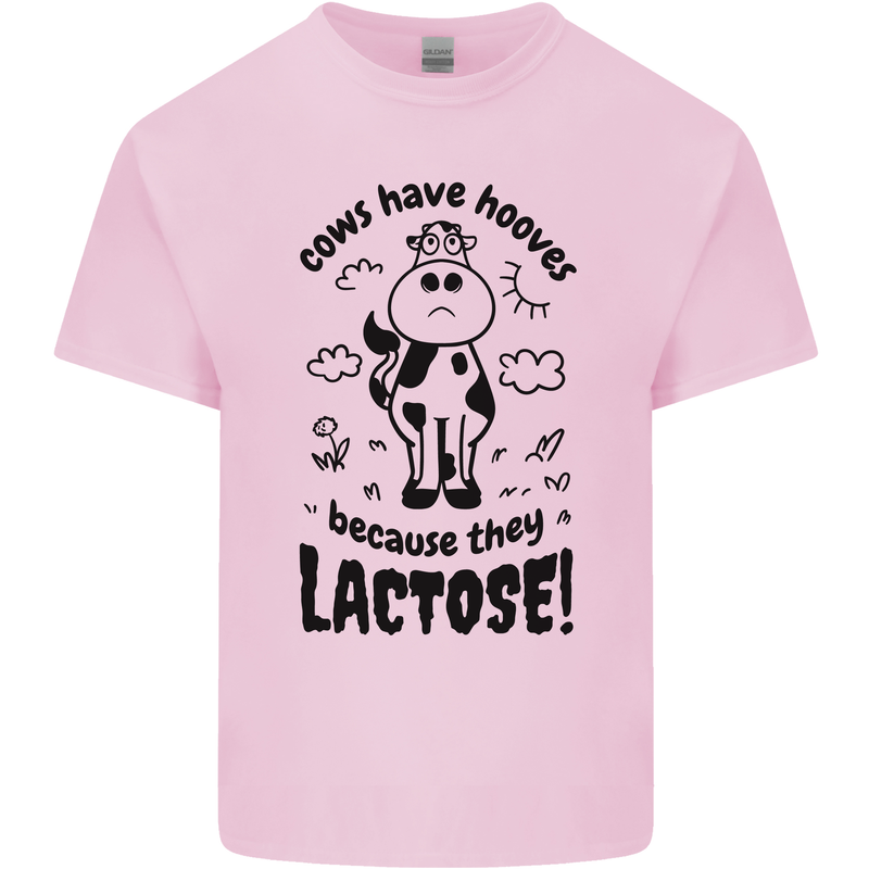 Cows Have Hooves Because They Lack Toes Mens Cotton T-Shirt Tee Top Light Pink