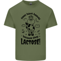 Cows Have Hooves Because They Lack Toes Mens Cotton T-Shirt Tee Top Military Green