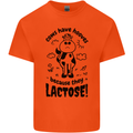 Cows Have Hooves Because They Lack Toes Mens Cotton T-Shirt Tee Top Orange