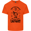 Cows Have Hooves Because They Lack Toes Mens Cotton T-Shirt Tee Top Orange