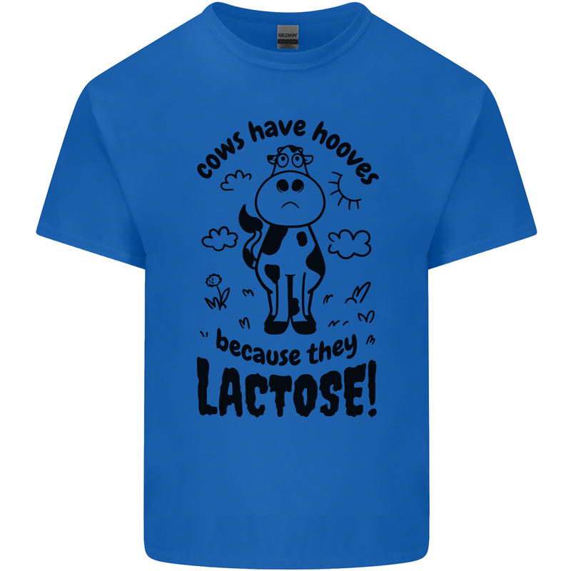 Cows Have Hooves Because They Lack Toes Mens Cotton T-Shirt Tee Top Royal Blue