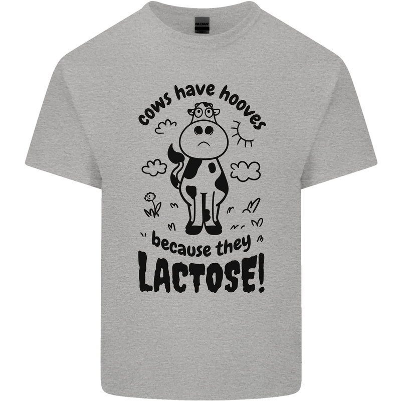 Cows Have Hooves Because They Lack Toes Mens Cotton T-Shirt Tee Top Sports Grey