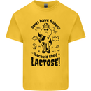 Cows Have Hooves Because They Lack Toes Mens Cotton T-Shirt Tee Top Yellow