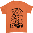 Cows Have Hooves Because They Lack Toes Mens T-Shirt 100% Cotton Orange