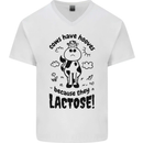 Cows Have Hooves Because They Lack Toes Mens V-Neck Cotton T-Shirt White