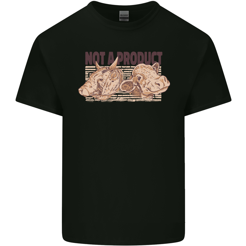 Cows Not a Product Animal Rights Vegan Mens Cotton T-Shirt Tee Top Black