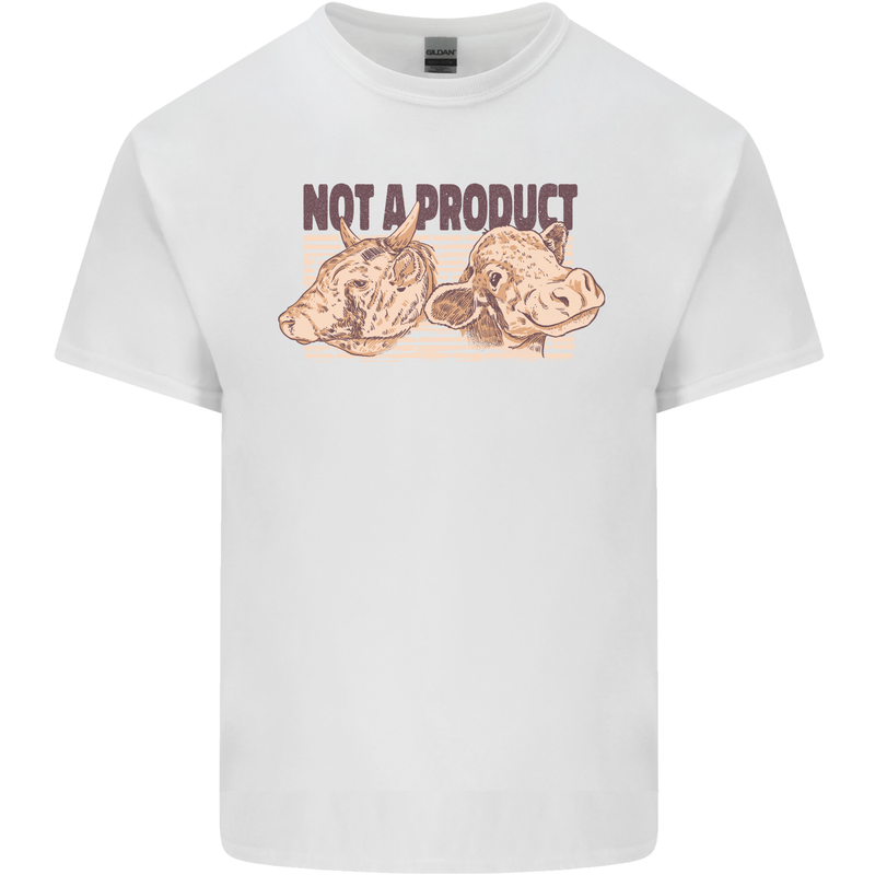 Cows Not a Product Animal Rights Vegan Mens Cotton T-Shirt Tee Top White