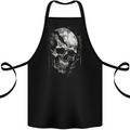 Cracked Skull Cotton Apron 100% Organic Black