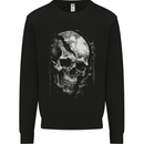 Cracked Skull Mens Sweatshirt Jumper Black