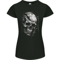 Cracked Skull Womens Petite Cut T-Shirt Black