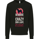 Crazy Dog Lady Funny Mens Sweatshirt Jumper Black
