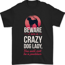 Crazy Dog Lady Funny Mens T-Shirt 100% Cotton Black