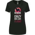 Crazy Dog Lady Funny Womens Wider Cut T-Shirt Black
