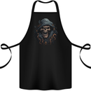 Crazy Grim Reaper Skull Demon Heavy Metal Cotton Apron 100% Organic Black