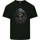 Crazy Grim Reaper Skull Demon Heavy Metal Kids T-Shirt Childrens Black