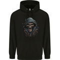 Crazy Grim Reaper Skull Demon Heavy Metal Mens 80% Cotton Hoodie Black