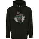 Creepy Halloween Pumpkin Mens 80% Cotton Hoodie Black