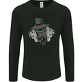 Creepy Halloween Pumpkin Mens Long Sleeve T-Shirt Black