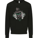 Creepy Halloween Pumpkin Mens Sweatshirt Jumper Black