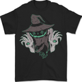 Creepy Halloween Pumpkin Mens T-Shirt 100% Cotton BLACK