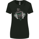 Creepy Halloween Pumpkin Womens Wider Cut T-Shirt Black