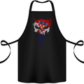 Croatia Skull Gym Training Bodybuilding Cotton Apron 100% Organic Black