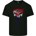 Croatia Skull Gym Training Bodybuilding Kids T-Shirt Childrens Black