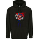 Croatia Skull Gym Training Bodybuilding Mens 80% Cotton Hoodie Black